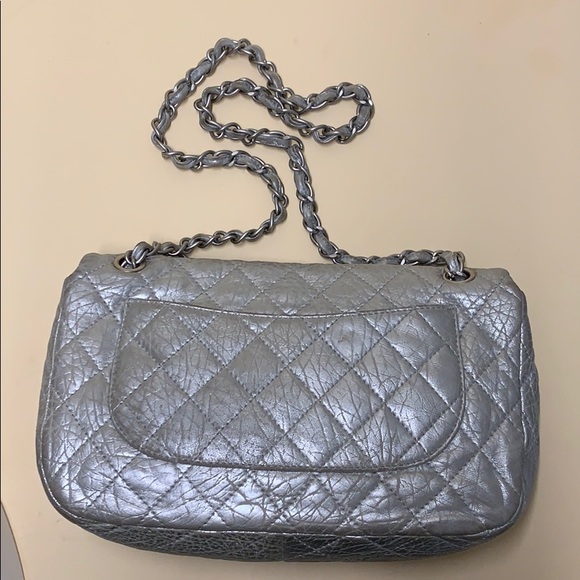 Crinkled Leather Single Flap Vintage Chanel - Picture 2 of 8